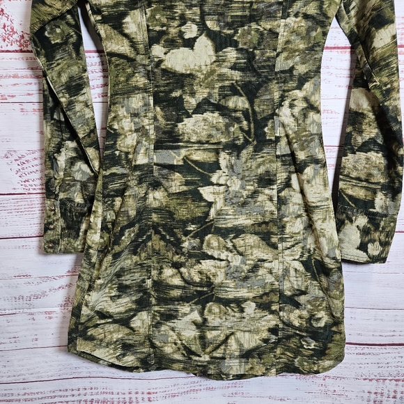 Anthro Pilcro long sleeve ruched shirt dress - Picture 14 of 16